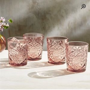 Libbey Hobstar Rose Double Old Fashioned Glasses, 12-Ounce, Set Of 6